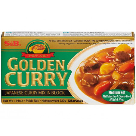 Pastilla Golden curry medio picante 20/220g - S&B