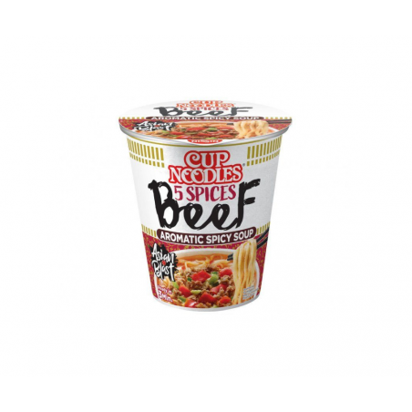 Fideos Instantáneos 5 especias y ternera (vaso) 8/64g Nissin