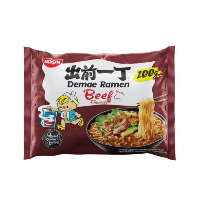 Fideos instantáneos sabor ternera nissin 30/100g