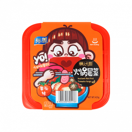 Fideos Inst. Sabor Tomate Con Vegetales Hot Pot 12/425g YUMEI