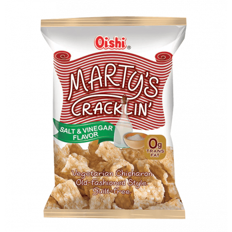 Corteza crujiente sabor sal y vinagre Marty's Cracklin 30/90g - Oishi