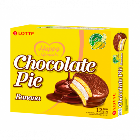 Galleta Chocopie Sabor Banana 8/28g LOTTE