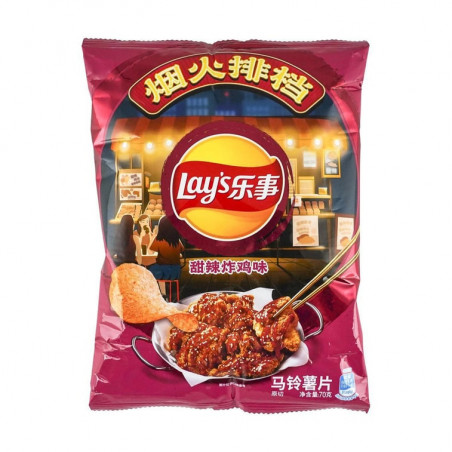 乐事薯片甜辣炸鸡味 22/70g