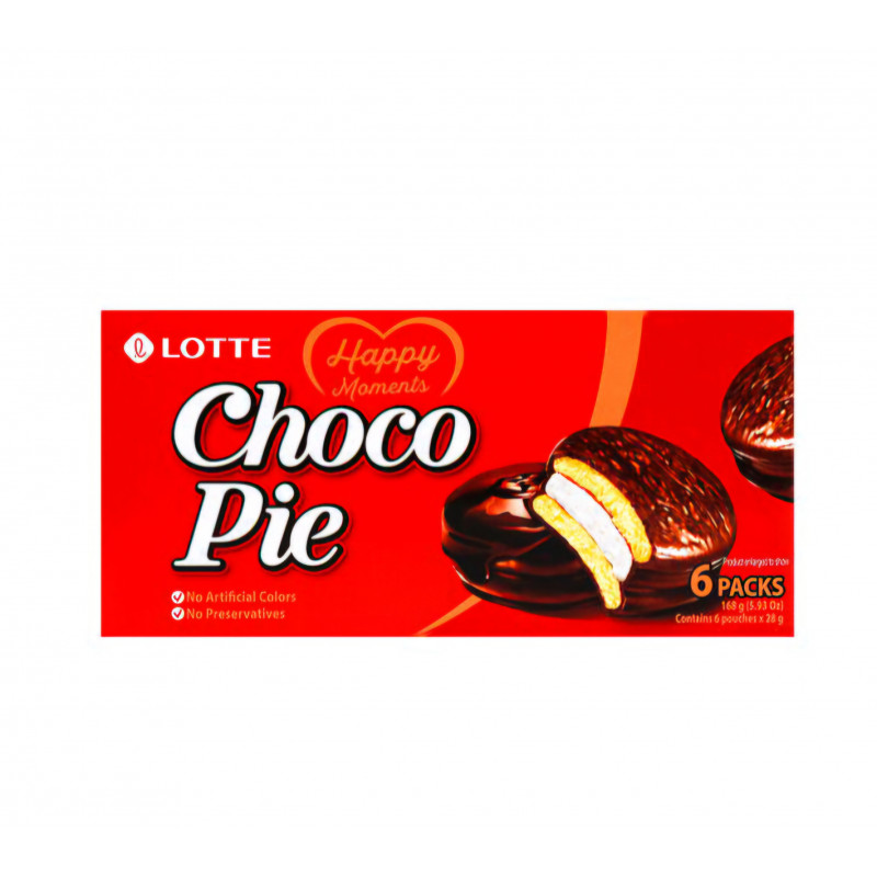 Galleta Chocopie sabor chocolate 16/168g LOTTE