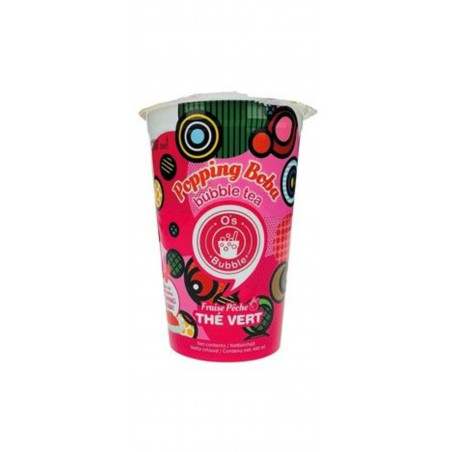 Bubble Tea Sabor Fresa Y Melocotón 8/480ml  O's Bubble