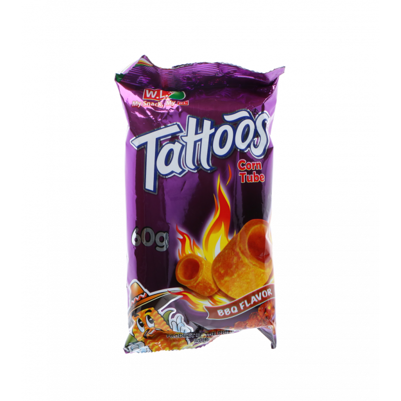 Snack de maiz sabor a BBQ 100/60g TATTOS