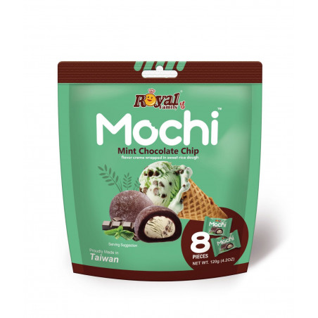 Mochi sabor a chipas de Chocolate y Menta 12/120g ROYAL FAMILY