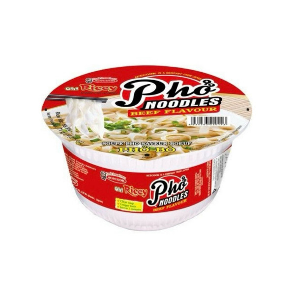 Fideos inst. de arroz sabor a ternera 12/71g ACECOOK