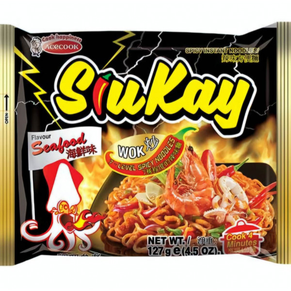 Fideos Inst. sabor Marisco Picante (SIU KAY) 24/127g ACECOOK