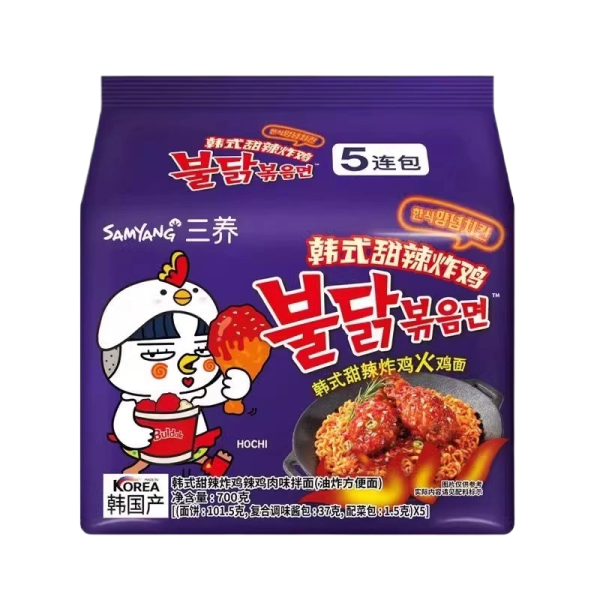 三养 韩式甜辣炸鸡火鸡面 40/140g