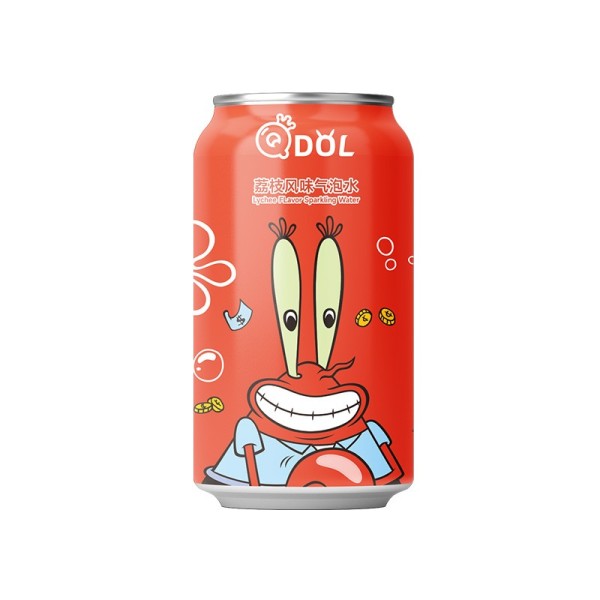 QDOL 海绵宝宝荔枝风味气泡水 24/330ml