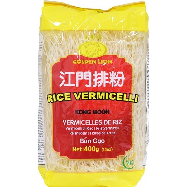 Fideos de Arroz Vermicelli al estilo (Kong Moon) 30/400g GOLDEN LION