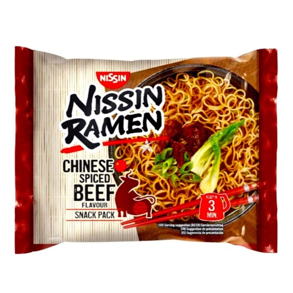 Fideos inst. sabor a Carne con Especias Chinas 10/66.8g NISSIN