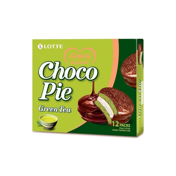 Galleta Chocopie sabor a Té Verde 8/336g LOTTE