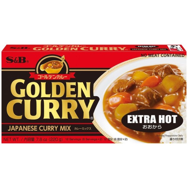 Pastilla de Golden Curry Extra Picante 60/220g S&B