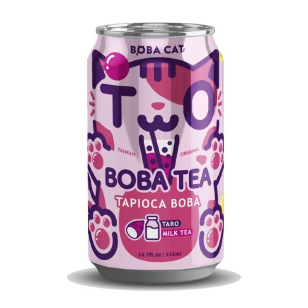 Bebida de Té Sabor Taro 24/315ml Boba Cat