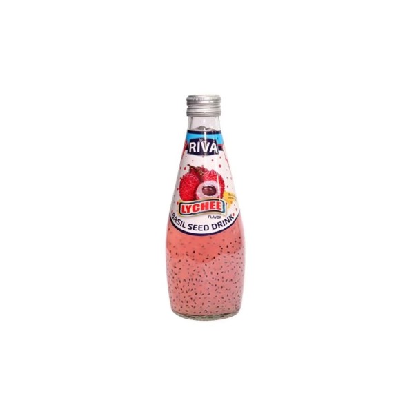 Bebida sabor Lichi con (Semillas de Albahaca) 24/290ml RIVA