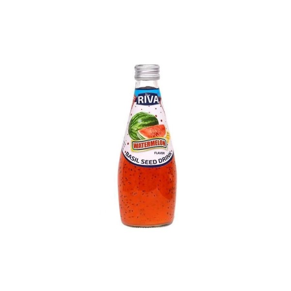 Bebida sabor Sandia con (Semillas de Albahaca) 24/290ml RIVA