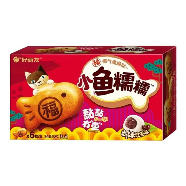 好丽友小鱼糯糯糯米红豆味 16/168g