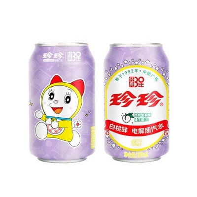 珍珍 白桃味电解质汽水 24/330ml