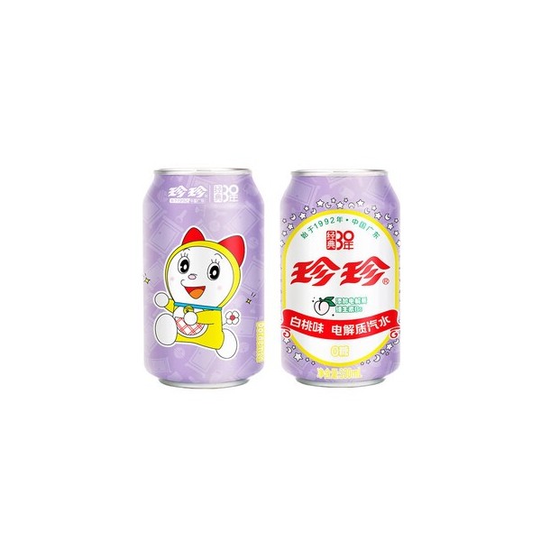 珍珍 白桃味电解质汽水 24/330ml