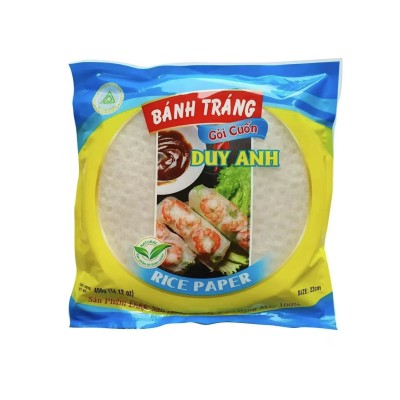 Papel de arroz para rollitos (22cm)  40/400g DUY ANH