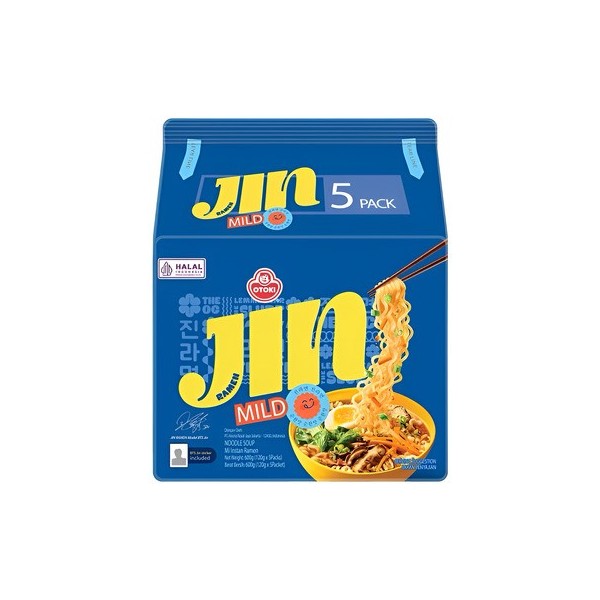 Fideos Inst. Jin Ramen sabor original 5/8/120g - Ottogi