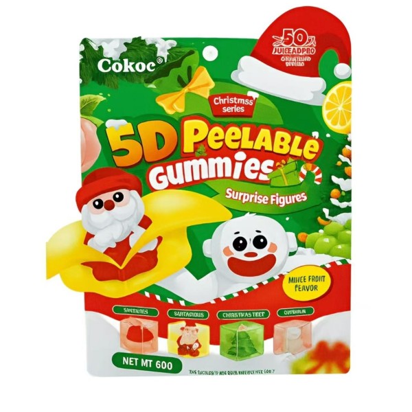 Gominolas pelables sabor Mix de Frutas (XMas) 50/75g COKOC