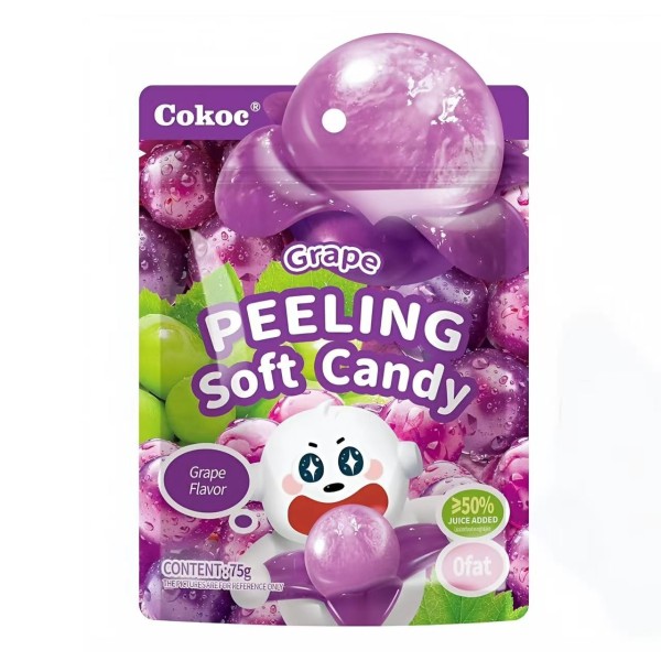 Gominola pelable sabor Uva 50/75g COKOC