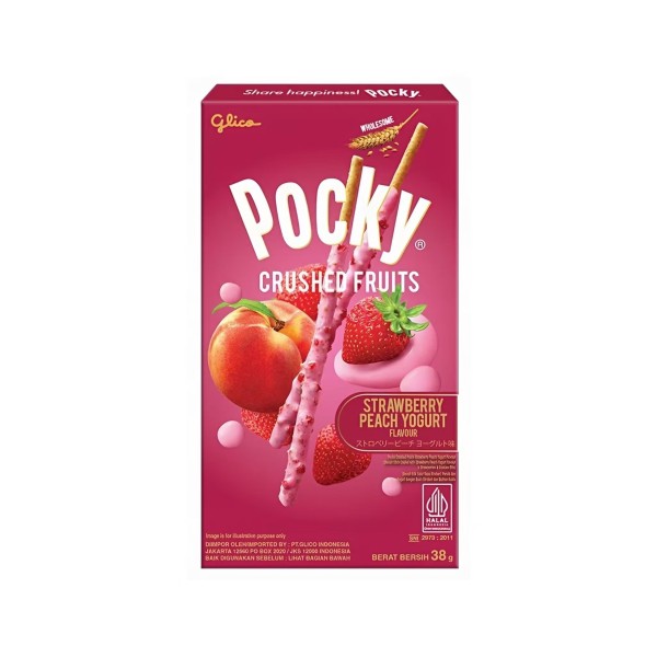 Pocky sabor Yogurt de Melocotón y Fresa 60/38g GLICO