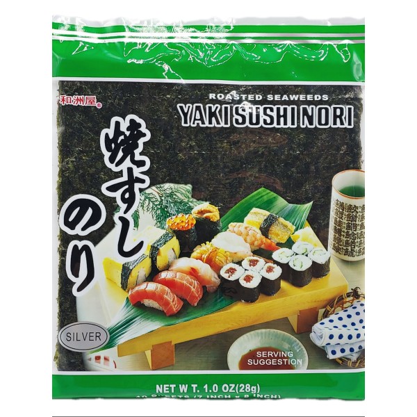 Alga para Sushi Nori (10 hojas) 40/28g HE ZHOU WU