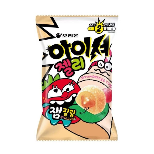 Gominola acida sabor Fresa y Yogurt 10/72g ORION