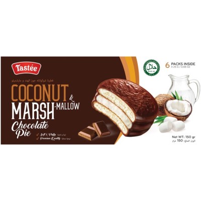 Galleta Choco Pie de Malvavisco y Coco 16/150g TASTEE