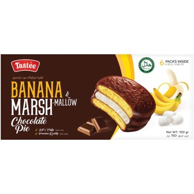 Galleta Choco Pie de Malvavisco y Platano 16/150g TASTEE