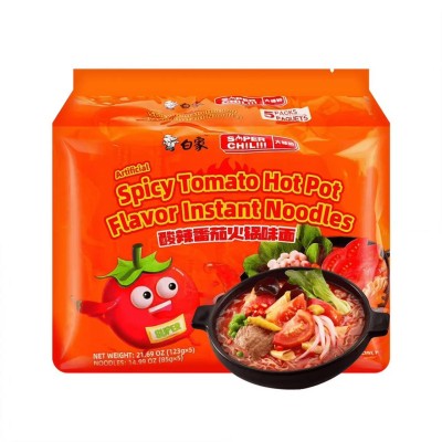 Fideos inst. sabor Tomate picante (Hotpot) 5/6/123g BRAISUN