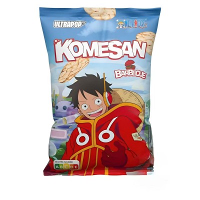 Snack de arroz Komesan Sabor BBQ (Luffy) 12/60g ULTRAPOP