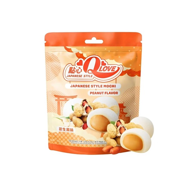 Mini mochi sabor Cacahuete 24/120g QLOVE