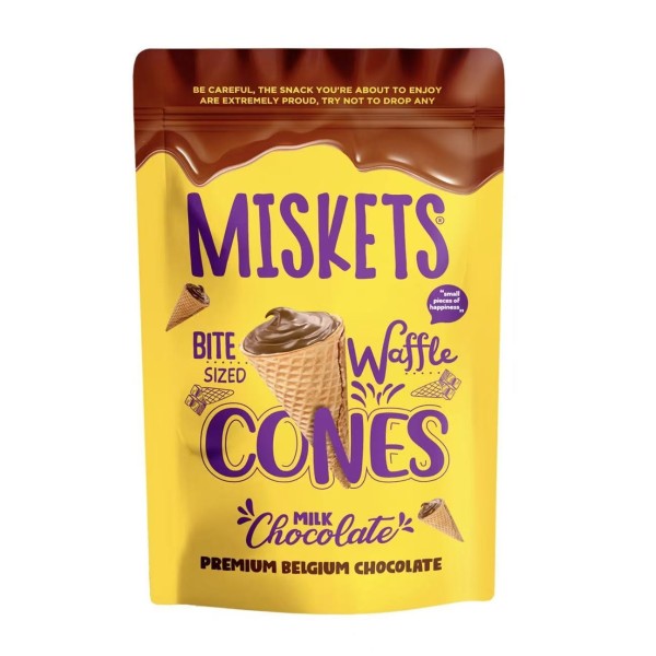 Conos Wafer sabor Chocolate con Leche 12/70g MISKETS