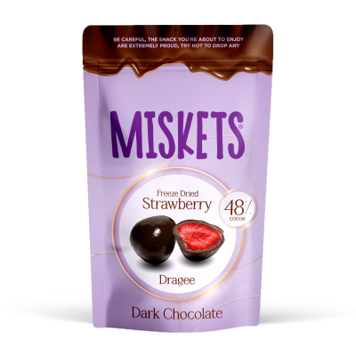 Fresa deshidratada recubiertas de Chocolate Negro 12/80g MISKETS