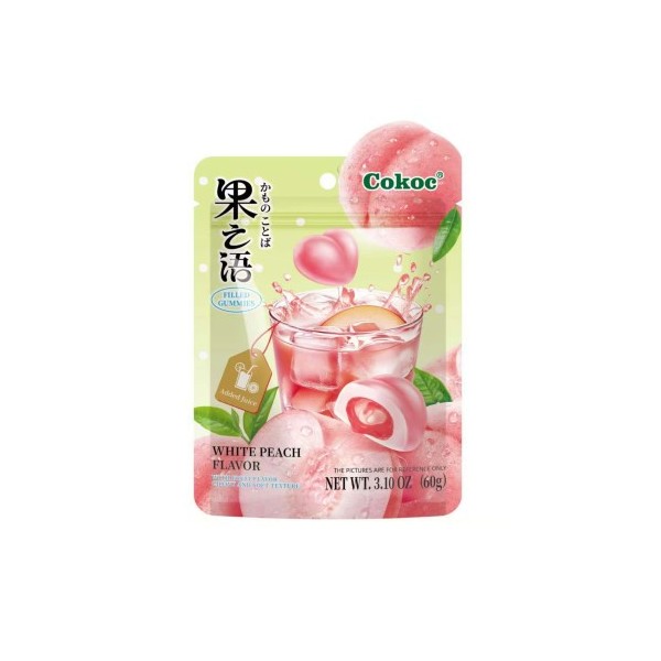 Gominola rellena sabor Melocotón 50/60g COKOC
