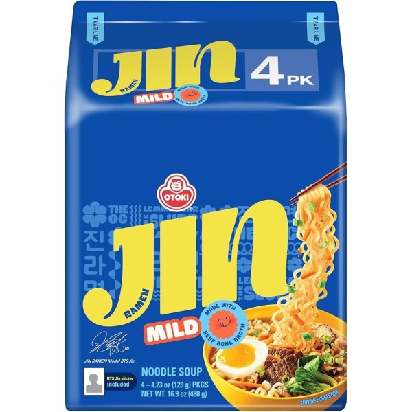 Fideos Inst. Jin Ramen sabor original 5/8/120g OTTOGI