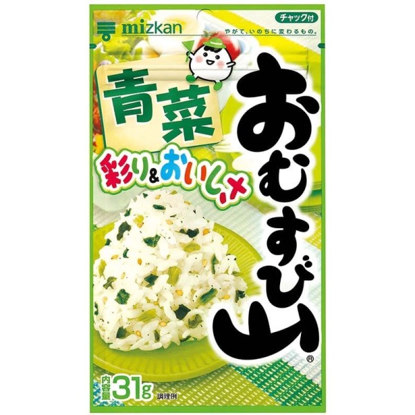 Condimento para Arroz Furikake Verde Vegetal 10/8/31g MIZKAN