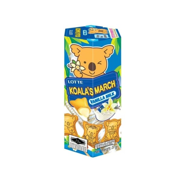Galletas rellenas de Vainilla con Leche Koala´s March 48/37g L OTTE