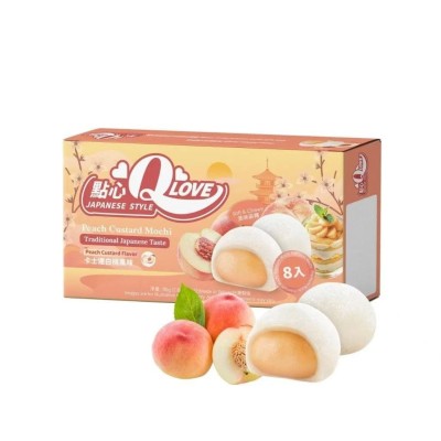 Mini mochi sabor Melocotón Blanco (Premium) 24/80g QLOVE