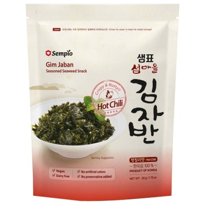 Snack Alga crujiente sabor Picante 12/50g SEMPIO