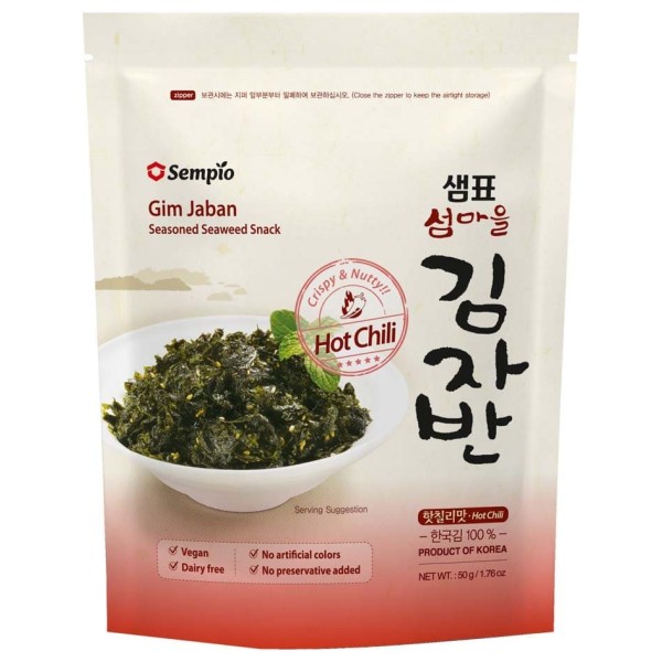 Snack Alga crujiente sabor Picante 12/50g SEMPIO