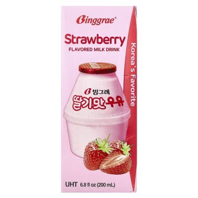 Bebida sabor Fresa 24/200ml BINGGRAE