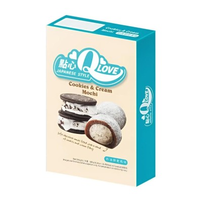 *Mini mochi sabor Cookies & Cream (Deluxe) 24/180g QLOVE