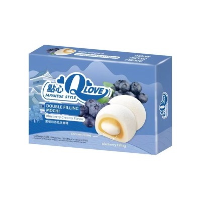 *Mini mochi sabor Arandano Cremoso (Doble Relleno) 24/180g QLOVE