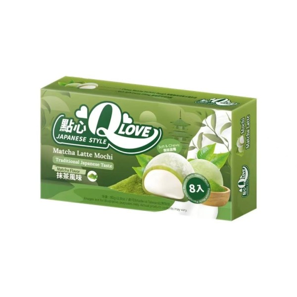 *Mini mochi sabor Matcha Latte 24/80g QLOVE